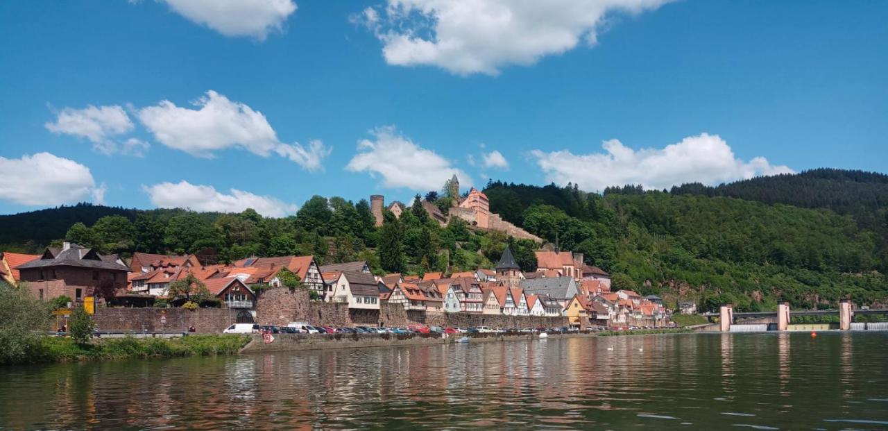 Appartement Schlossberg, Gasthaus Hirsch Hirschhorn Dış mekan fotoğraf